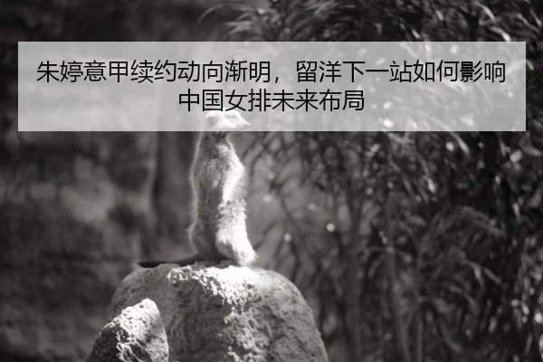 朱婷意甲续约动向渐明，留洋下一站如何影响中国女排未来布局